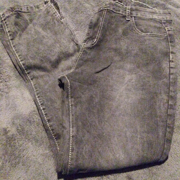 *SOLD* Gray retro slim fit flare jeans - Picture 3 of 6